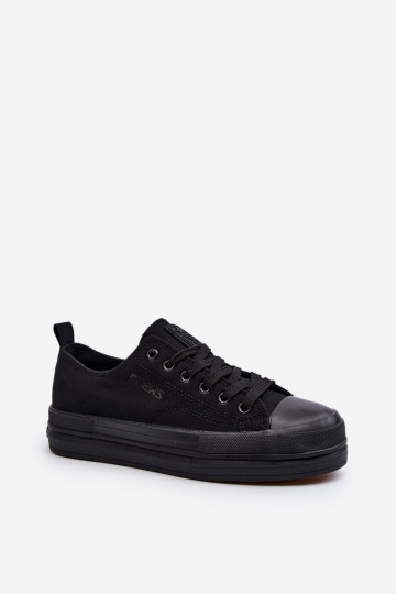 Sneakers in tessuto di colore nero Staneva