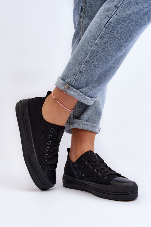 Sneakers in tessuto di colore nero Staneva
