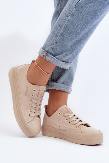 Sneakers in tessuto colore beige Staneva 2