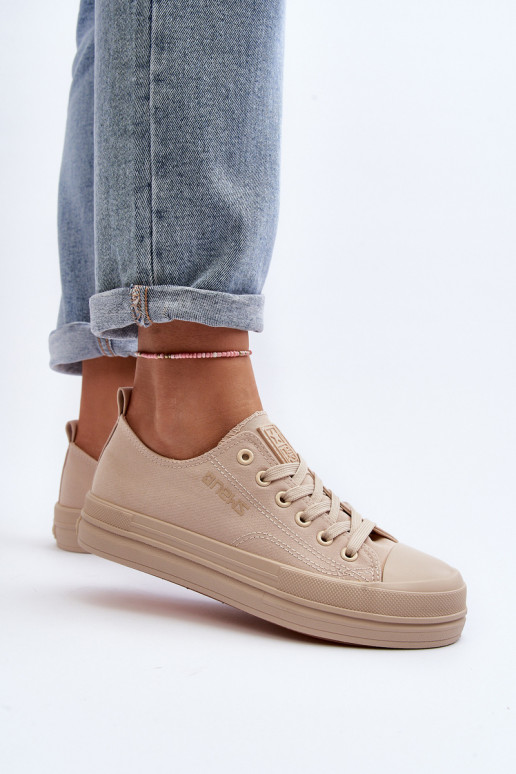 Sneakers in tessuto colore beige Staneva