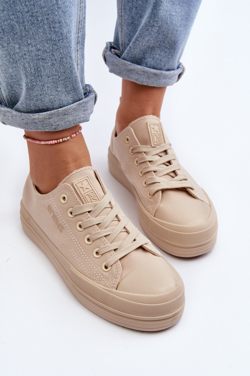 Sneakers in tessuto colore beige Staneva
