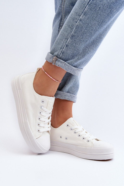 Sneakers in tessuto nel colore bianco Staneva
