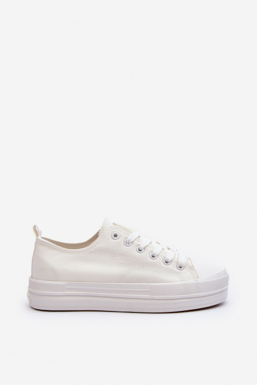 Sneakers in tessuto nel colore bianco Staneva