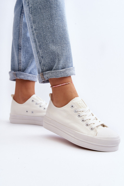Sneakers in tessuto nel colore bianco Staneva