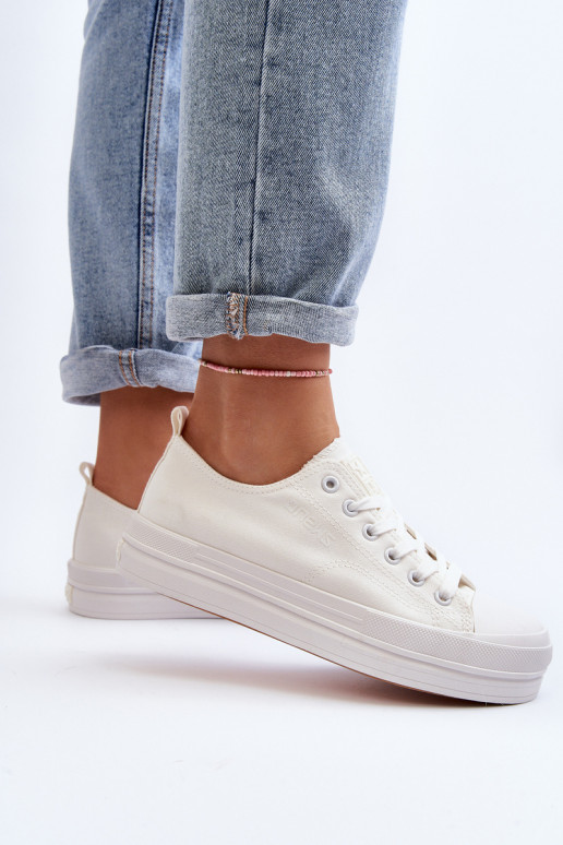 Sneakers in tessuto nel colore bianco Staneva
