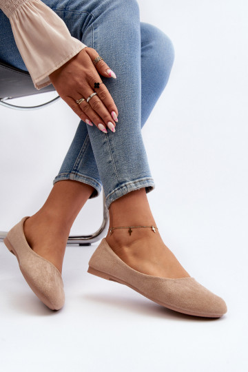 Ballerine Lasota in camoscio beige