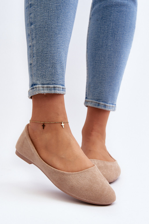 Ballerine Lasota in camoscio beige