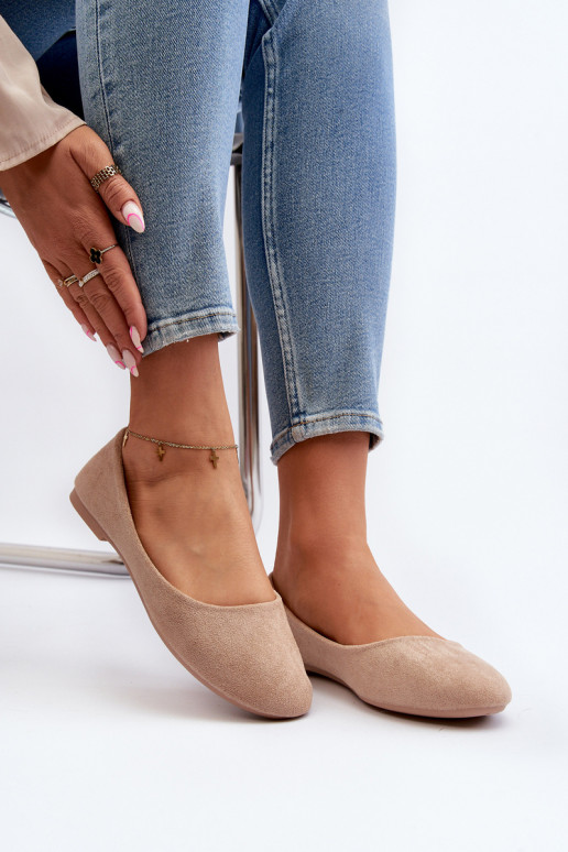 Ballerine Lasota in camoscio beige
