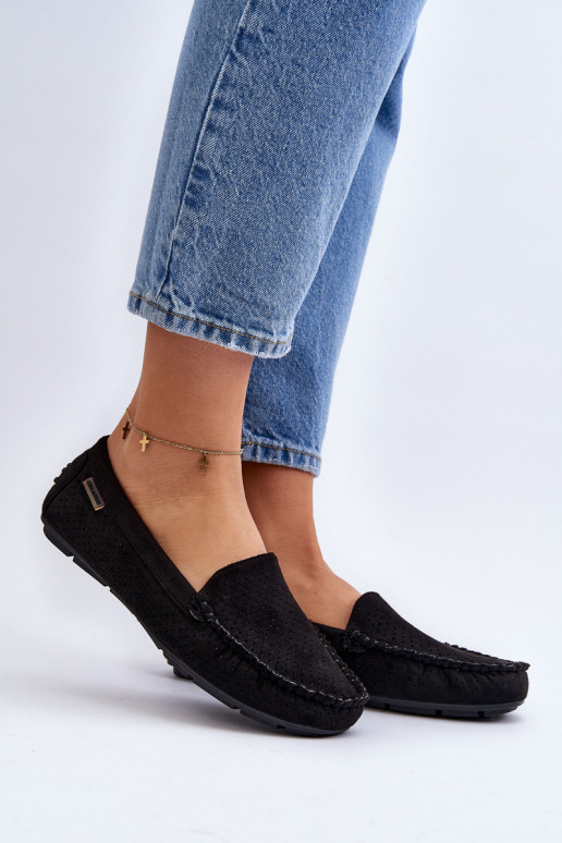 con elementi traforati Mocassini colore nero Rasirna con elementi traforati Mocassini colore nero Rasirna