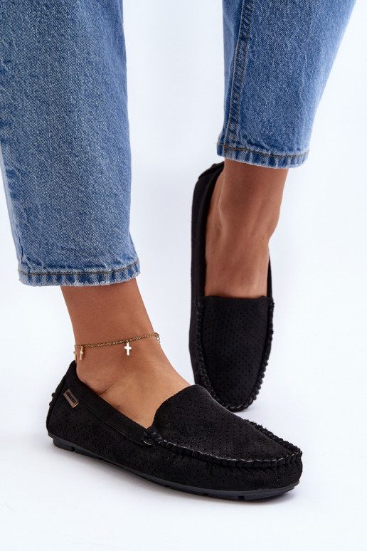 con elementi traforati Mocassini colore nero Rasirna con elementi traforati Mocassini colore nero Rasirna