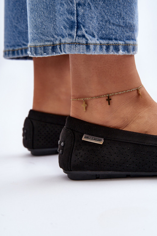 con elementi traforati Mocassini colore nero Rasirna con elementi traforati Mocassini colore nero Rasirna