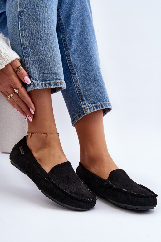 con elementi traforati Mocassini colore nero Rasirna con elementi traforati Mocassini colore nero Rasirna