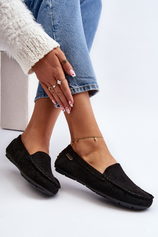 con elementi traforati Mocassini colore nero Rasirna con elementi traforati Mocassini colore nero Rasirna