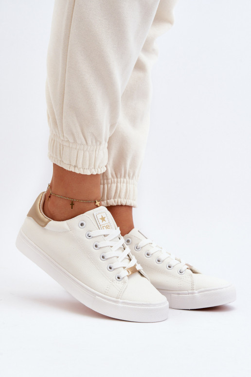 Scarpe per il tempo libero realizzate in ecopelle nel colore bianco Tiraelle
