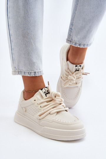 Scarpe sportive in ecopelle color sabbia Avanalis