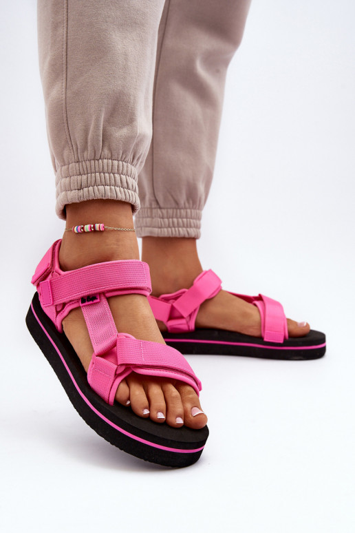 Sandali da donna con plateau Lee Cooper LCW-24-05-2750L colore rosa