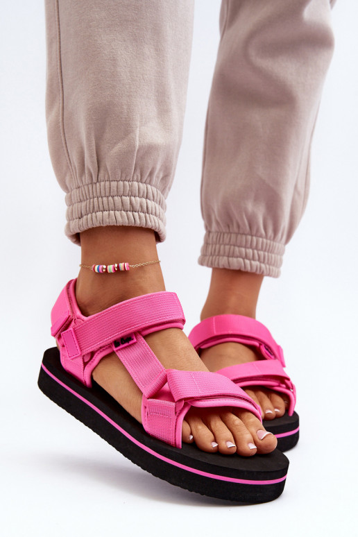 Sandali da donna con plateau Lee Cooper LCW-24-05-2750L colore rosa