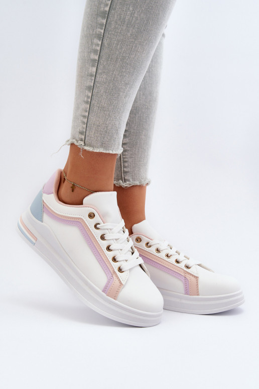 Sneakers da donna con glitter rosa Elnami