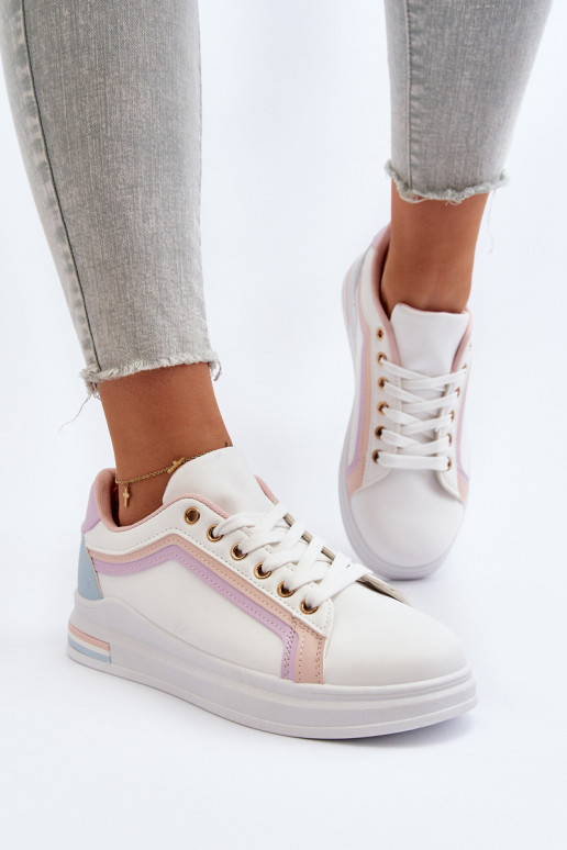 Sneakers da donna con glitter rosa Elnami