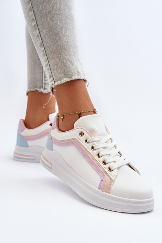 Sneakers da donna con glitter rosa Elnami