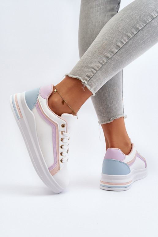 Sneakers da donna con glitter rosa Elnami