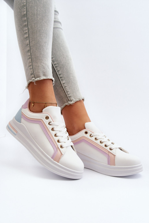 Sneakers da donna con glitter rosa Elnami
