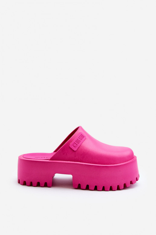 Pantofole da donna con suola massiccia alla moda Big Star NN274019 colore rosa