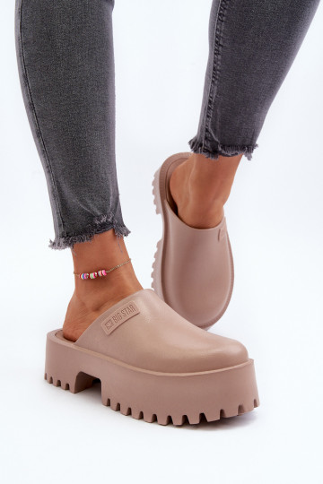 Pantofole con suola massiccia alla moda Big Star NN274016 beige