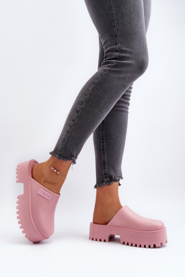 Pantofole con suola massiccia alla moda Big Star NN274020 colore rosa