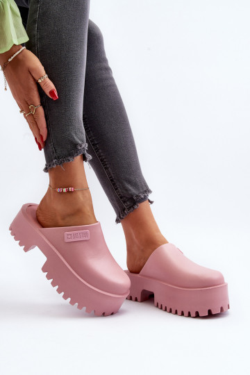 Pantofole con suola massiccia alla moda Big Star NN274020 colore rosa 2