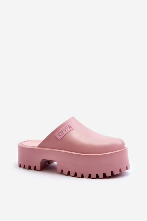 Pantofole con suola massiccia alla moda Big Star NN274020 colore rosa