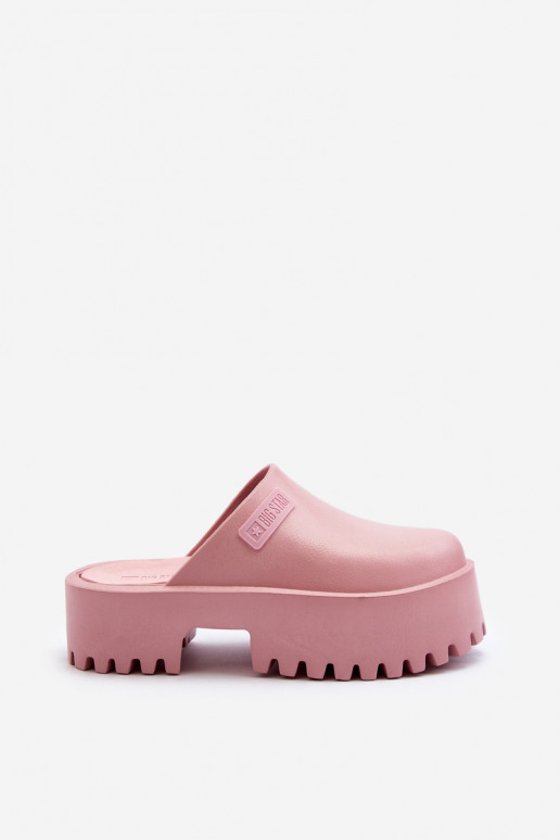 Pantofole con suola massiccia alla moda Big Star NN274020 colore rosa