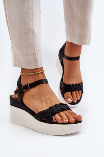 Sandali platform colore nero Esinna