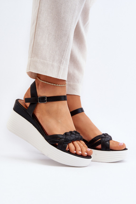 Sandali platform colore nero Esinna
