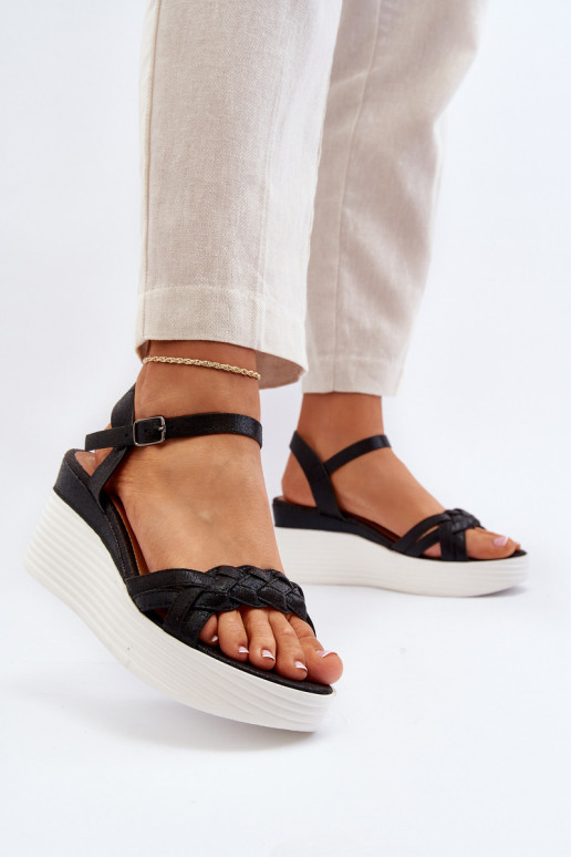 Sandali platform colore nero Esinna