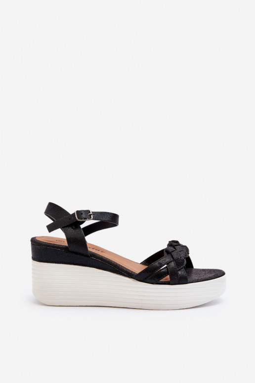 Sandali platform colore nero Esinna