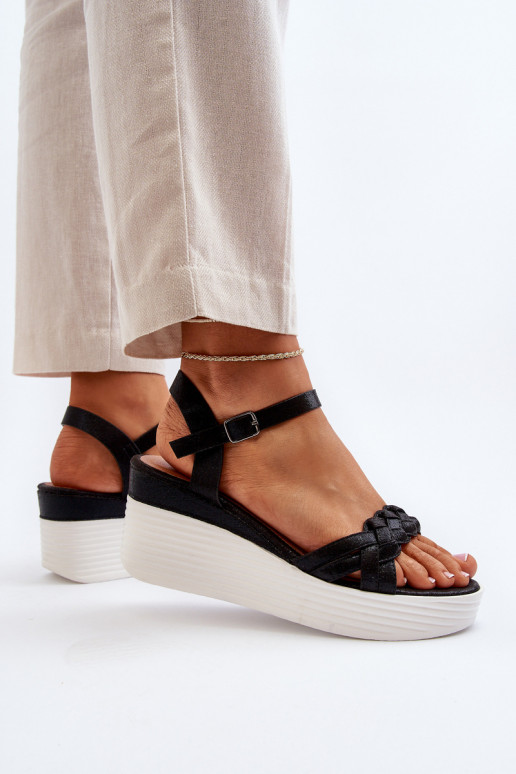 Sandali platform colore nero Esinna