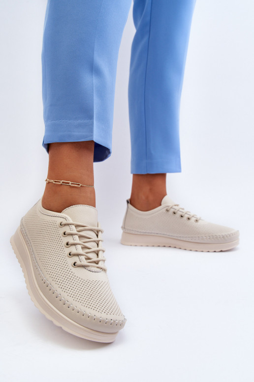 Scarpe stile sportivo Scarpe per il tempo libero colore beige Lalnai