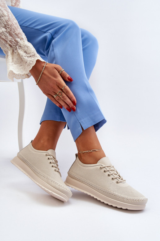 Scarpe stile sportivo Scarpe per il tempo libero colore beige Lalnai