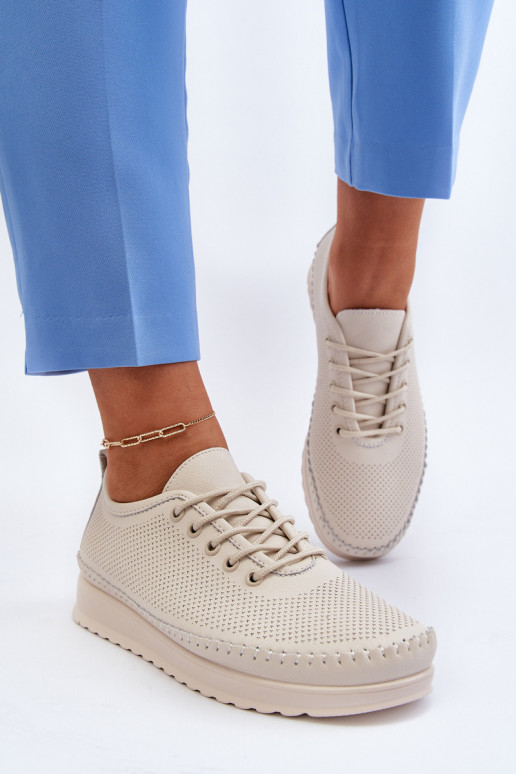 Scarpe stile sportivo Scarpe per il tempo libero colore beige Lalnai