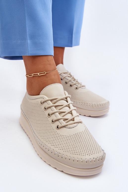 Scarpe stile sportivo Scarpe per il tempo libero colore beige Lalnai
