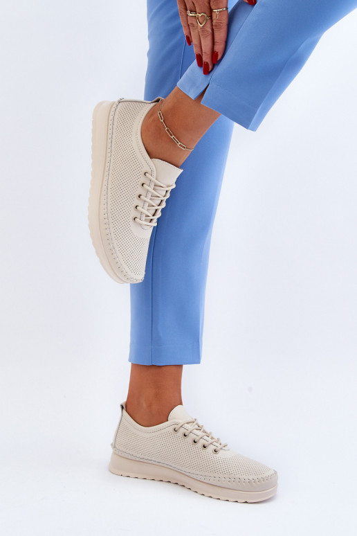 Scarpe stile sportivo Scarpe per il tempo libero colore beige Lalnai