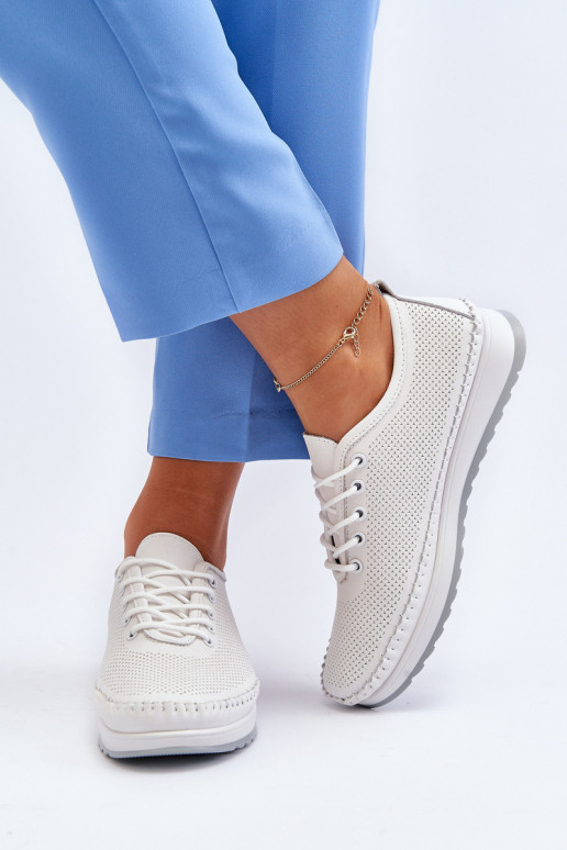 Scarpe stile sportivo Scarpe per il tempo libero colore bianco Lalnai