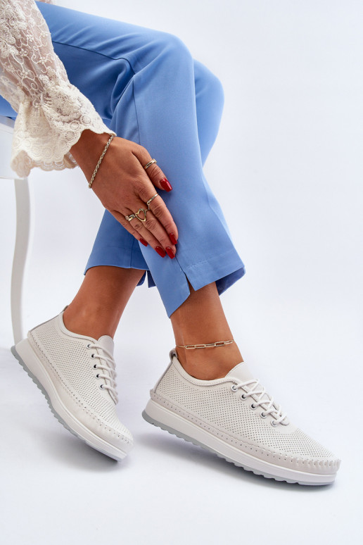 Scarpe stile sportivo Scarpe per il tempo libero colore bianco Lalnai