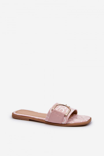 con lucentezza Pantofole da donna con ornamenti in rosa Taleci