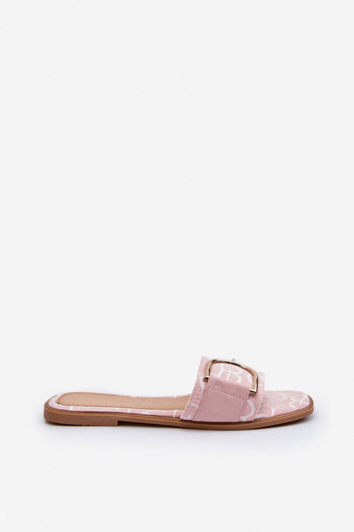 con lucentezza Pantofole da donna con ornamenti in rosa Taleci