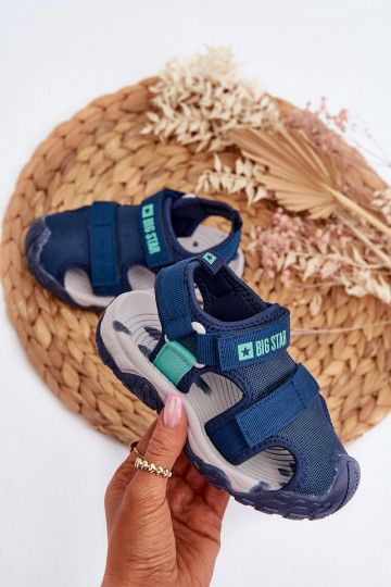 sandali per bambino con chiusure adesive Big Star NN374236 blu scuro 2