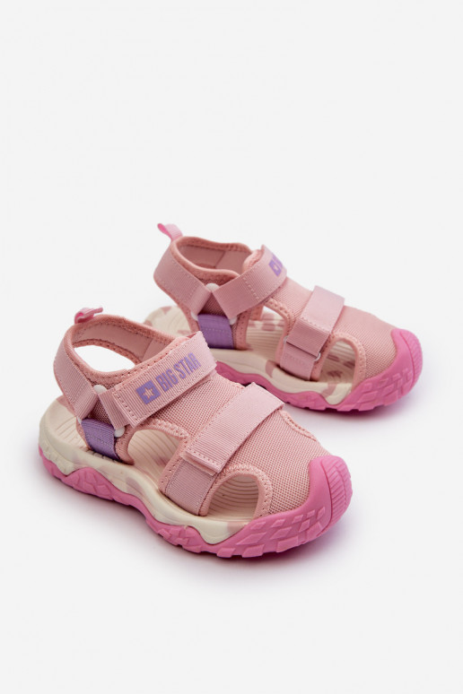 sandali Bambini con chiusure adesive Big Star NN374238 colore rosa sandali Bambini con chiusure adesive Big Star NN374238 colore rosa
