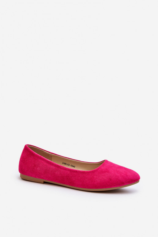 Ballerine in camoscio colore rosa Kommia