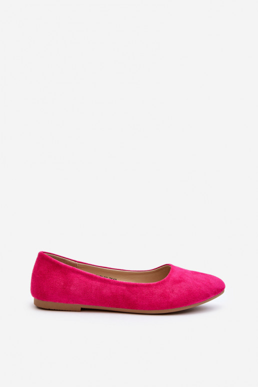 Ballerine in camoscio colore rosa Kommia